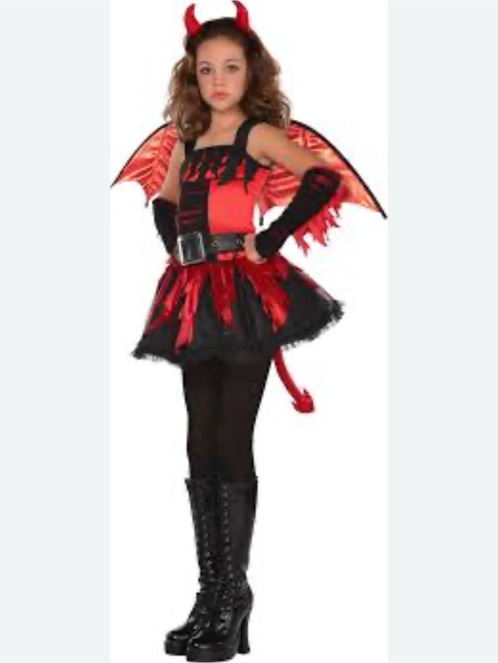 Red & Black Devil Wings Costume for Kids horns and tail not included